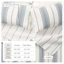 Great Bay Home Striped Quilt Set - 3-Piece Full/Queen Size Farmhouse Bedding Set - Lightweight, All-Season, Reversible Bedspread (White/Navy)
