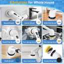 Electric Spin Scrubber, Ultimate Household Cleaning Brush with 90Min Runtime & 8 Heads & 2 Modes- 52in Electric Shower Scrubber Deep Clean for Bathroom Grout, Oven, Shower, Tile & Car, IPX6 Waterproof