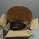 50 Pack Gold Charger Plates for Dinner Plates, 13" Round Plastic Chain Shaped Charger Service Plates, Decorative Chargers Bulk for Table Setting, Wedding, Party, Event