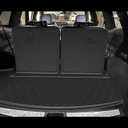 2025 XT6 Cargo Liner & Backrest Mats Trunk Mat for Cadillac XT6 2020-2025 TPE All Weather Waterproof Rear Cargo Liner Rear Trunk Liner Back Seat Cover Protector Trunk Mat Tray Pad Boot