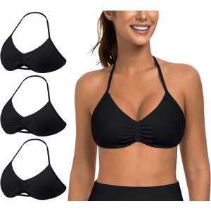 Light Support Backless Strappy Sports Bra for Women - Breathable Workout Gym Yoga Top with Removable Pads (Black, M)