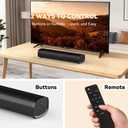 HDMI Sound Bar Smart TV, Home Theater Surround Sound Bars, TV Speakers Sounds Bar Bluetooth HDMI AUX OPT COAX USB Home Audio Surrounds Sounds System For PC Projector Game Movie/Music/News, Black