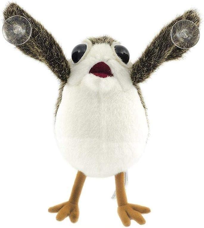 Star Wars The Last Jedi Porg on Board Figure Suction Cup Plush - White and Brown