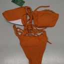 swimall Women's Thong Bikini Set Sexy String High Cut Triangle Swimsuit Two Piece Brazilian Bathing Suit Medium