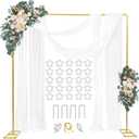 6.6FTx6.6FT Square Backdrop Stand, Gold Wedding Arch Backdrop Stand, Metal Heavy Duty Balloon Arch Stand Frame for Wedding Party Birthday Baby Shower Decoration Anniversaries (gold, 6.6FT*6.6FT)