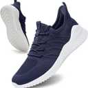 Mens Slip On Running Shoes Athletic Walking Trainers Lightweight Breathable Mesh Tennis Sneakers (Size 40)