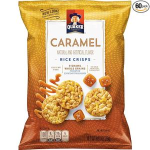 Quaker Mini Caramel Rice Snacks, 0.91 oz. bag, 60 per case 04NOV25