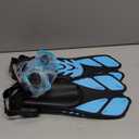 ZEEPORTE Mask Fin Snorkel Set, Travel Size Snorkeling Gear for Adults 1 Pack