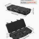 VEVOR Rifle Case, Rifle Hard Case with 4 Layers Fully-protective Foams, Lockable Hard Gun Case with Wheels, IP67 Waterproof & Crushproof, for Rifles or Shotguns, 36 inch