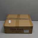 SAYZH Dish Drying Rack - Expandable Dish Rack for Kitchen Counter, Rust-Resistant Dish Drainer with Utensil Holder and Raised Guardrail, Kitchen Organizer for Cup and Bottle (Black)