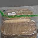 Geetery 12 Pcs Acacia Wooden Serving Trays 10 Inch Oval Wood Platter Wooden Serving Platter Oval Charcuterie Plates Board Cheese Plate Fruit Wood Tray Acacia Cheese Board for Dessert Appetizer