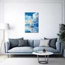 Ocean Canvas Wall Art Sea Sailboat Picture Prints Abstract Seascape Paintings for Living Room Bedroom Office Bathroom Decor Framed(Ocean-5,16.00" x 24.00")