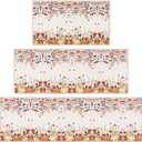 Tinideya Fall Kitchen Rugs Set of 3 Pumpkin Patch Autumn Maple Leaves Kitchen Mats Decor Thanksgiving Farmhouse Floor Door Mat Rug Home Decorations