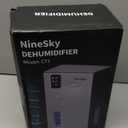 NineSky Dehumidifiers for Home, 95 OZ Water Tank, (1000 sq.ft) Dehumidifiers for Bathroom Bedroom Basement with Auto Shut Off,7 Colors LED Light(White)