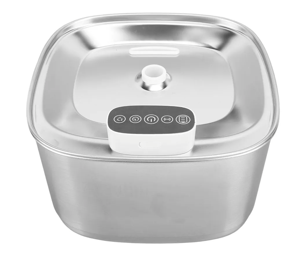 Motion Sensor Stainless Steel Cat Water Fountain, 3.2L Automatic Pet Fountain Dog Water Dispenser with Replacement Filters Silicone Mat for Cats, Dogs, Multiple Pet