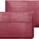 PU Leather Flap Style Case Bags Laptop Sleeve for 2023-2026 MacBook Air 15 inch M5 M4 M3 M2 A3448 A3241 A3114 A2941 Notebook Bag for Mac Pro 16 M1 A2485 2019-2026 A3428,Pro 15 2012-2019, Red