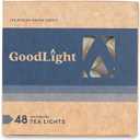 GOODLIGHT Unscented White Tea Lights Candle, 48 CT