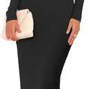 Caracilia Womens Off The Shoulder Bodycon Maxi Dress Fall Sexy Elegant Long Sleeve Ruched Club Party Formal Cocktail Dresses (Medium, Black)