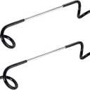 Outdoor Camping Tent Light Hook, Heavy Duty S-Shaped Spiral Hook with Dual Heads, Multi-Functional Lantern Holder for Camping, Hiking, and Outdoor Activities - 2pcs (Black)