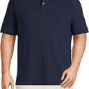 Lands' End Men's Short Sleeve Comfort-First Mesh Polo Shirt (Large, Radiant Navy)
