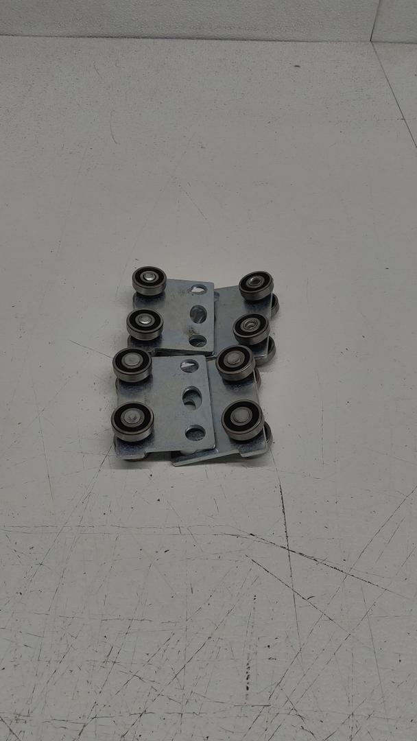 4 Wheel Trolley Assembly Roller Bearing Trolley Assembly for Use with 1-5/8" Wide and All1-5/8 Taller Strut Channel (4pc)