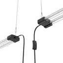 DYMOND BoostGro LED Grow Light Full Spectrum Linkable 5000K Daylight + 660nm Red Indoor Plant Lighting Fixture (2 FT, Black)