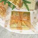 MEEDEE Orange Glitter Wire Mesh Ribbon with Sparkle Halloween Ribbons Wired 2.5 Inch Wired Ribbons Burnt Orange Ribbon for Christmas Tree Decoration, Wreath Bow Making (25 Yards)