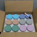 DRKIO 12 Pack Glass Baby Food Storage Containers - 4 Oz Baby Food Jars with Lids Baby Food Maker Microwave Dishwasher Freezer Safe 100% Leak Proof BPA Free Reusable