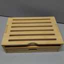 Bamboo Bread Slicer for Homemade Bread Adjustable Width Slicing Guides, Compact Loaf Cutter for Perfect Slices
