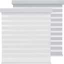 Window Binds for Home - Cordless Roller Window Shades, Dual Layer Light Filtering Roller Shades, 20" W x72 H, White, Easy Install Day Night Zebra Blinds, Office, French Door