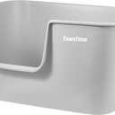 Extra Large Kitty Litter Box with High Sides, Anti-Splashing, Tool-Free Assembly, Multi Cat, Jumbo (Grey) 24.60" L x 16.92" W x 12.99" H