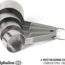 Calphalon Prime 4 Piece Stainless Steel Measuring Cups W/Taupe Silicone Handles
