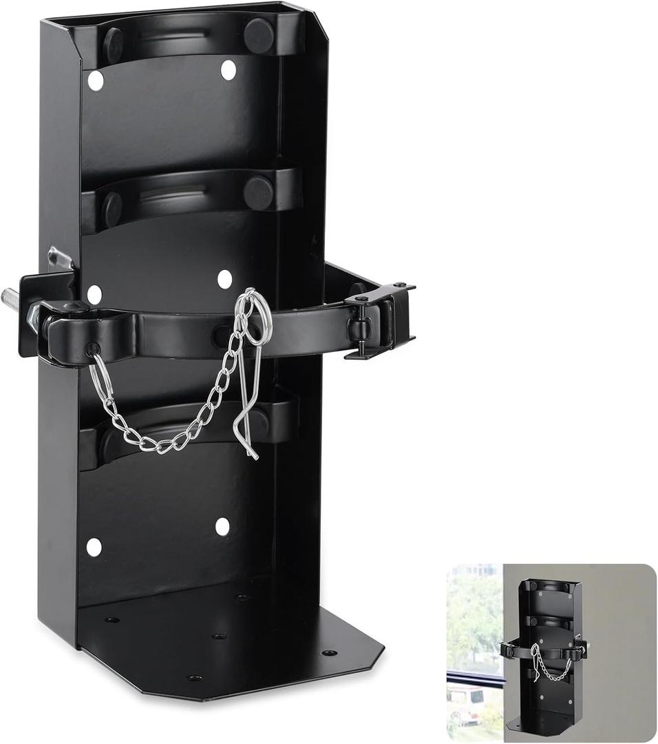 Heavy Duty Fire Extinguisher Bracket，Wall Mount Fire Extinguisher Holder-St12 Steel, Fit 30 lb Dry/20 lb CO2 Extinguisher for School Boat Truck Replace amerex 811, 3-Yr Service