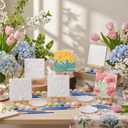 JellyArch 6 Set Spring 3D Flowers Ceramic Painting Kit Ready to Ceramics Make Your Own Crafts Flower Artworks Unpainted Plaster Painting Acrylic Paints Brushes Easel Palette Party Favor