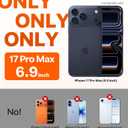TORRAS for iPhone 17 Pro Max Case Crystal Clear, [Anti-Yellowing][Military-Grade Protection], Ultra Slim Transparent Anti-Scratch Back, Soft Bumper, Non-Slip 17 Pro Max Phone Case, Clear 6.9"