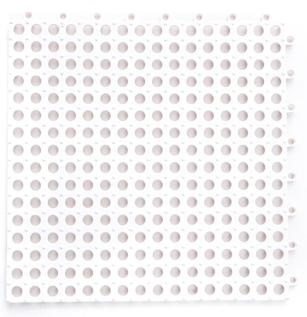 12x12 Rubber Floor Tiles White