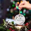 SIABERTERL 55th Anniversary Ornament 2025,55th Anniversary for Couple Parents,55 Years Anniversary Ceramic Ornament for Home Weddings with Ribbon and Love Color Gift Box