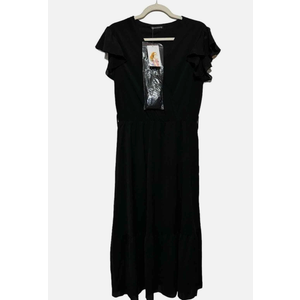 Pretty Garden Long Black Dress M