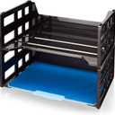 Officemate Recycled High Capacity Letter Tray, Set of 2 (26056),Black