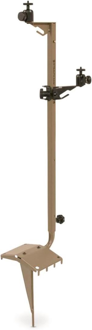 Stealth CAM Adjustable 29"-49" Expandable Height 1/4" Tripod Multi-Pivot Stable Rugged Steel Hunting Trail Camera & Solar Pak Battery Mounting Post