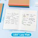 12 Pack Lined Notebook Journals Bulk, 7-1/2" x 9-3/4", Wide Ruled Paper, 30 Sheets/60 Pages, Kraft Cover with Rainbow Spines, 12 Colors Lined Composition Notebook Journal for Work Study Note Taking