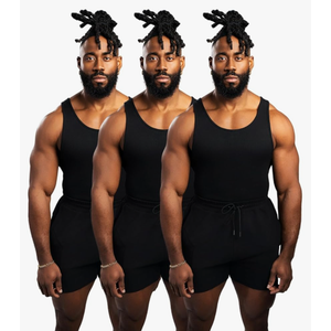 Ekkovision Beaters, Men's Tank Tops, Cotton Spandex Blend Tanks for Men, Comfortable, Durable Ribbed Fabric, Please Size UP L 3pcs