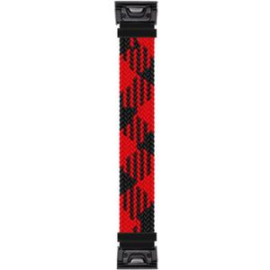 22 26mm Quickfit Watch Strap for Garmin Fenix 7 7X 6 6X Pro 5X 5 Plus 3HR 935 945 S60 MK1 Braided Solo Loop Nylon Watch Wrist Band (Color : 6, Size : Fenix 6 5-155mm)