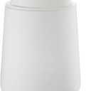 Matte Cream White Liquid Hand Soap Dispenser Plastic 11 oz - Modern Minimalist Style for Bathroom & Kitchen Countertop Refillable