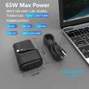 65W 45 Watt AC Adapter Compatible with Dell Laptop Charger USB C Computer Latitude 5420 7420 5540 5440 3540 7440 5450 5430 5520 5530 7430 E5430 E5440,XPS 13 Type C Power Cord