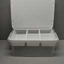Citylife 17 QT Plastic Storage Box with Building Baseplate Lid and Removable Tray Craft Organizers and Storage Clear Storage Container for Organizing Bead, Tool, Sewing