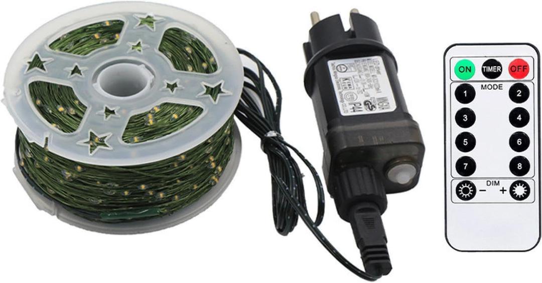 Remote Control Christmas Lights for Interior and Exterior Decoration - Perfect for Christmas Trees, Weddings and Holiday displays - with a Flashing Effect - Plug-in Model with Remote Control