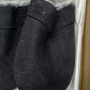 DL Men's Memory Foam Slippers with Fuzzy Plush Lining, Slip on House Slippers with Indoor Outdoor Anti-Skid Rubber Sole (9-10, Black)