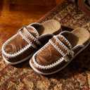 COFACE Womens Sandals Closed Toe Backless Fashion Striped Women's Mules Clogs Walking Slides for Women Comfortable Cushioned Size 6-12