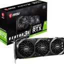 MSI Gaming GeForce RTX 3080 LHR 10GB GDRR6X 320-Bit HDMI/DP Nvlink Torx Fan 3 Ampere Architecture OC Graphics Card (RTX 3080 Ventus 3X 10G OC LHR) \